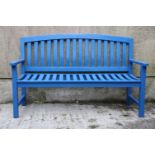 PAINTED HARDWOOD GARDEN BENCH