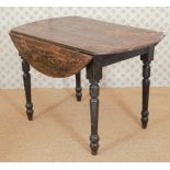 19TH-CENTURY IRISH DROP LEAF KITCHEN TABLE