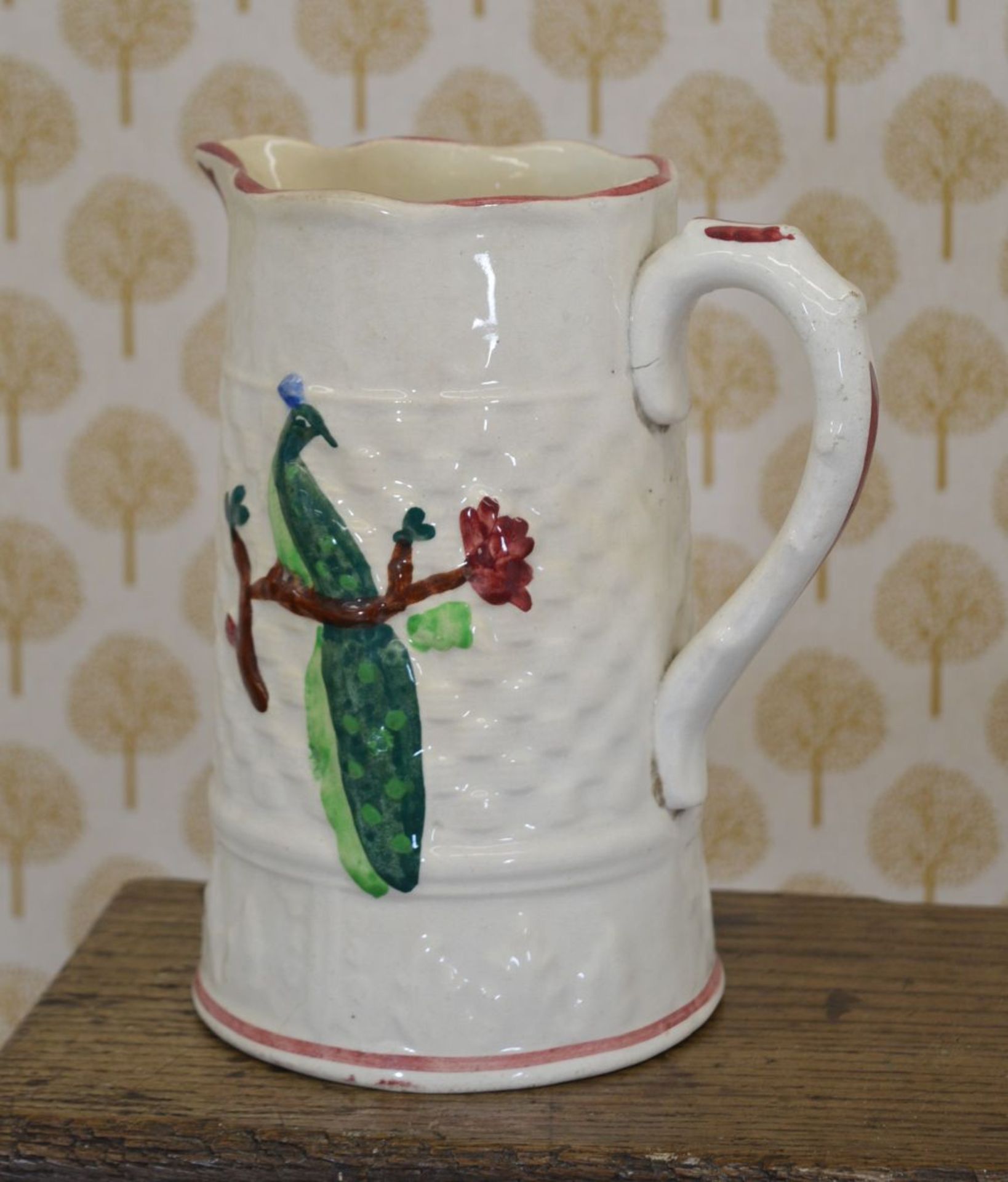 19TH-CENTURY SPONGEWARE MILK JUG - Image 2 of 2