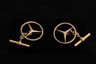 18K YELLOW GOLD MERCEDES CUFFLINKS