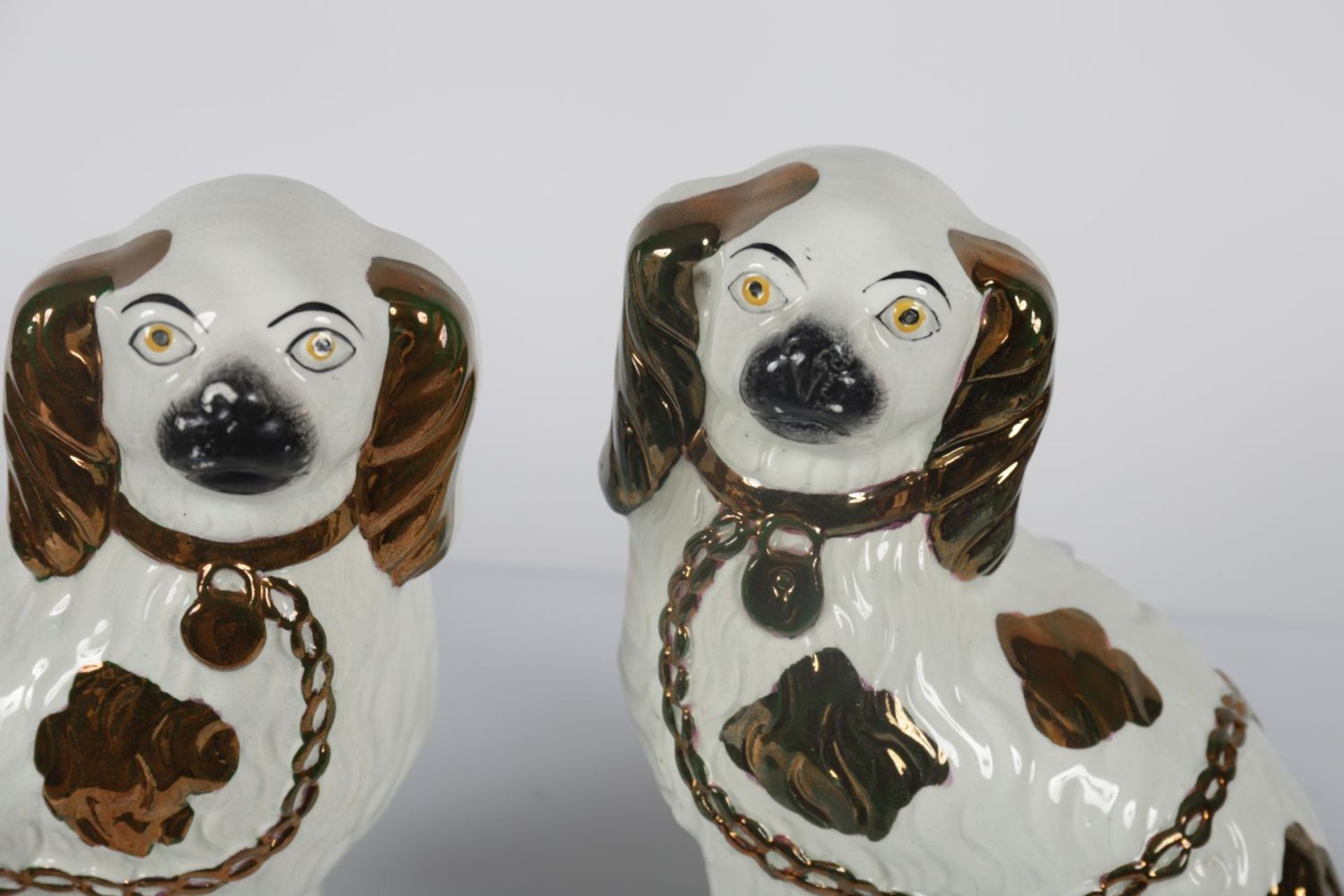 PAIR STAFFORDSHIRE DOGS - Image 2 of 3