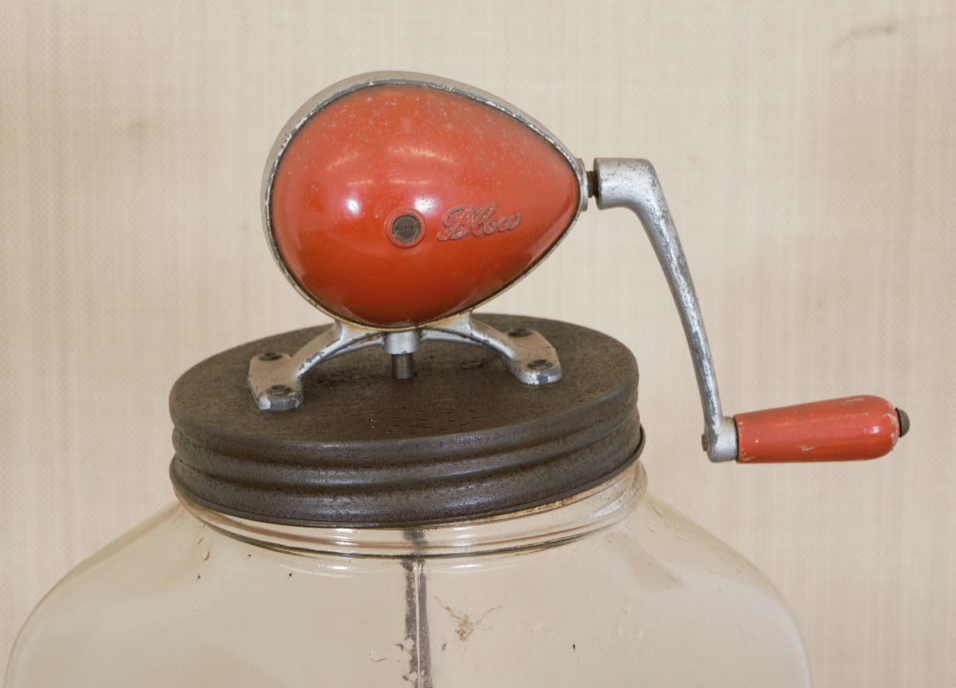 GLASS 'BLOW' BUTTER CHURN - Image 2 of 2