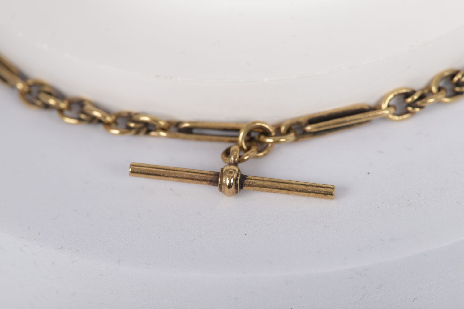 GOLD FANCY LINK ALBERT NECKLACE - Image 3 of 3