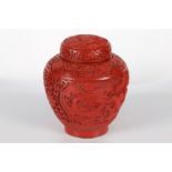 CHINESE CINNABAR LACQUERED VASE