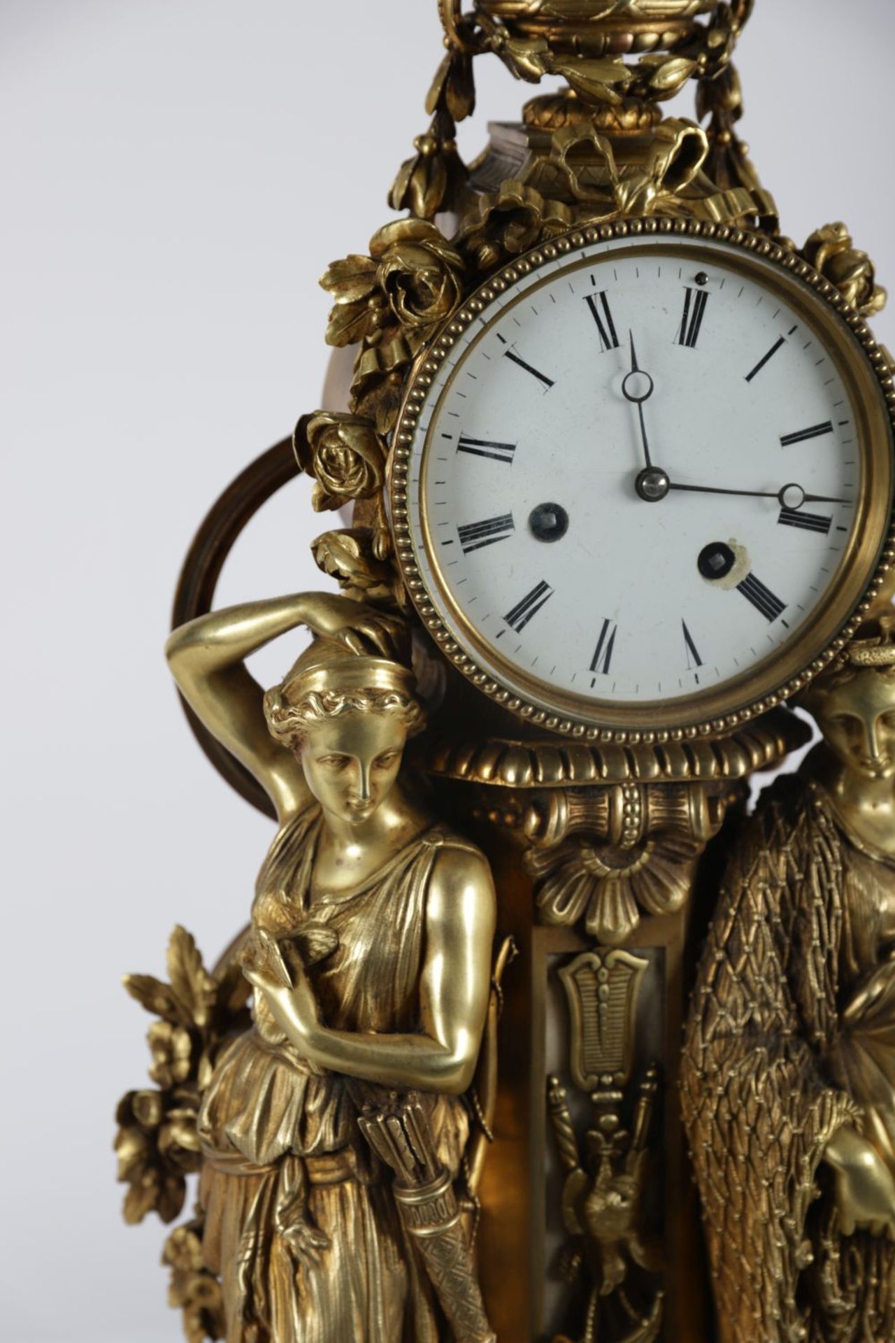19TH-CENTURY FRENCH ORMOLU MARBLE CLOCK - Image 2 of 4