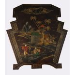 EDWARDIAN LACQUERED PLAQUE