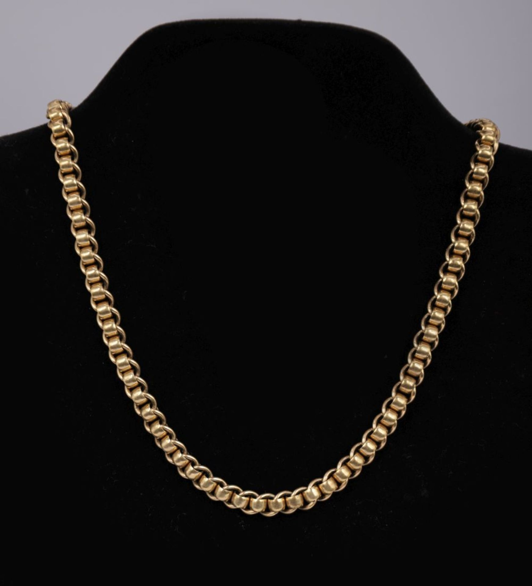 GOLD ROLLER LINK NECKLACE