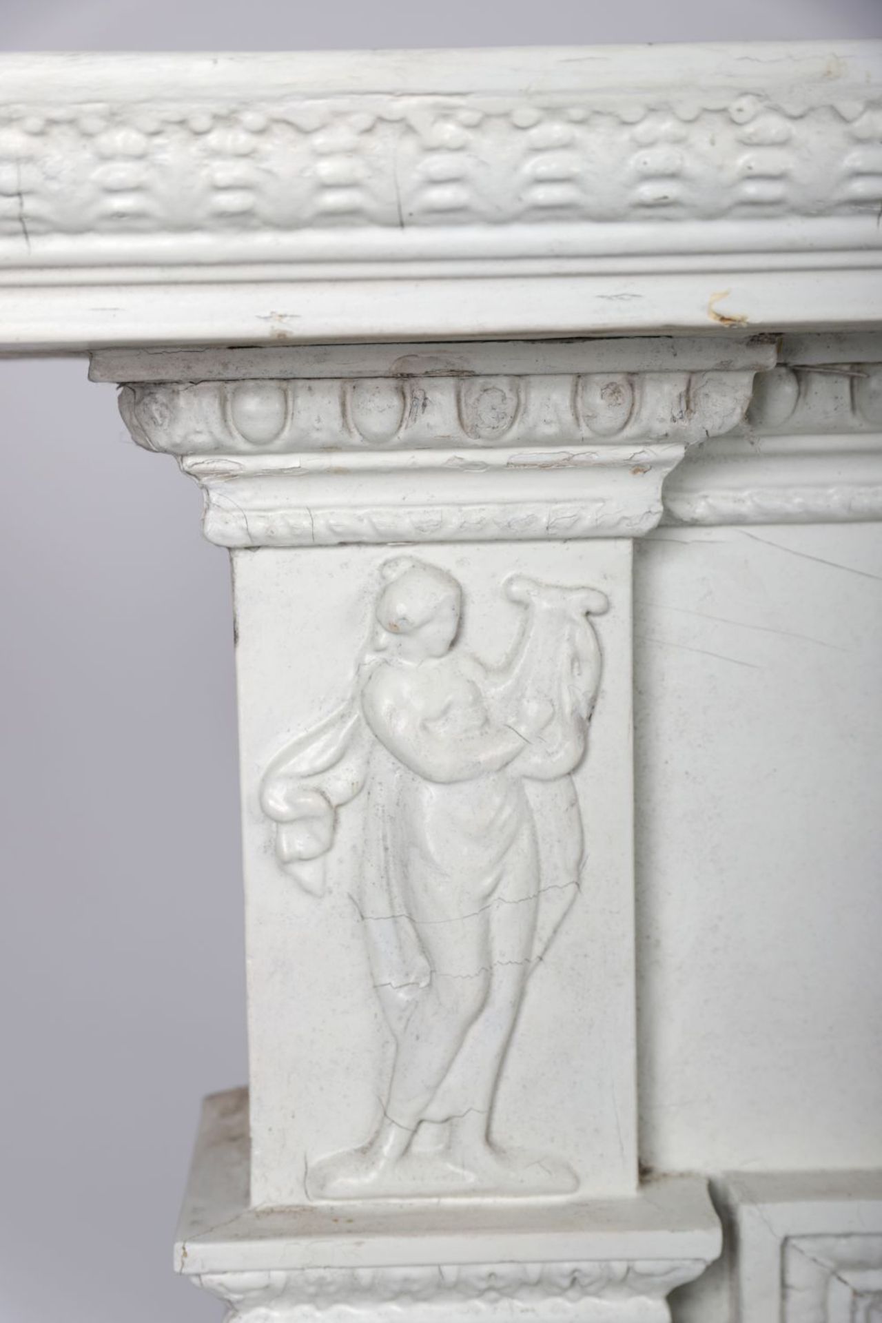19TH-CENTURY NEO-CLASSICAL PAINTED CHIMNEY PIECE - Image 3 of 3