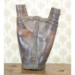 RARE 18TH-CENTURY LEATHER WATER CARRIER