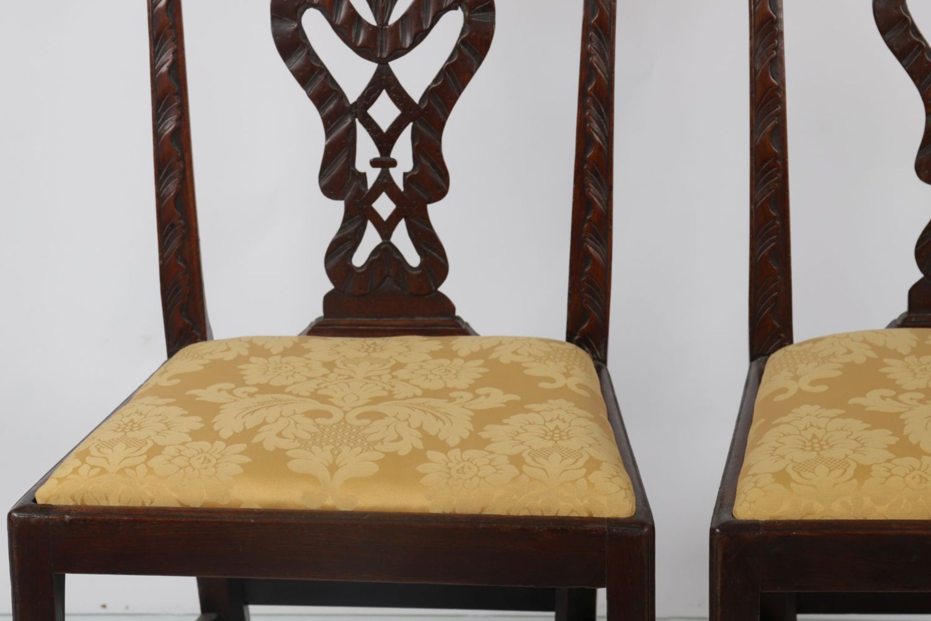 PAIR 18TH-CENTURY CHIPPENDALE CHAIRS - Image 2 of 3
