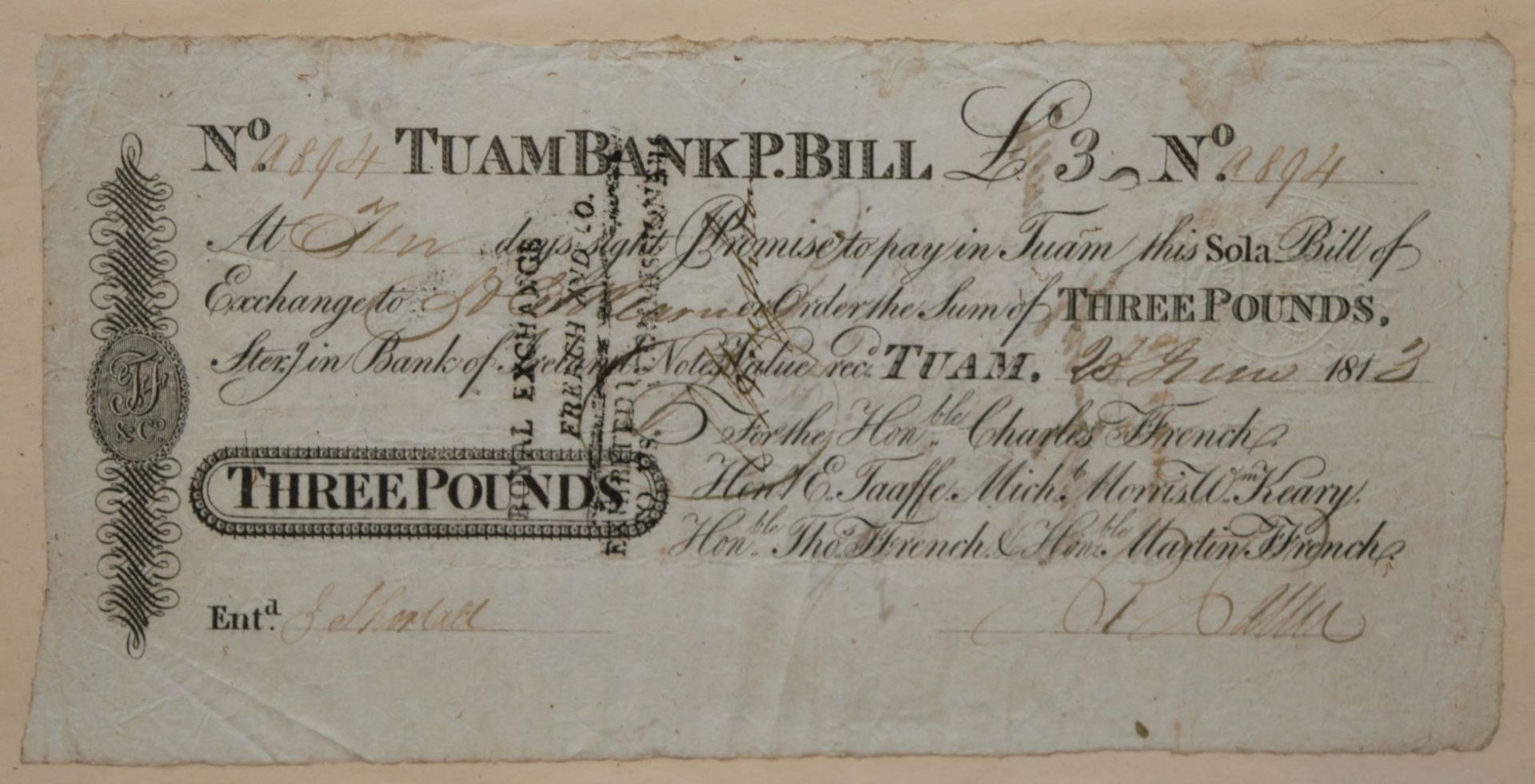 TUAM BANK 3 POUND NOTE - Image 2 of 2