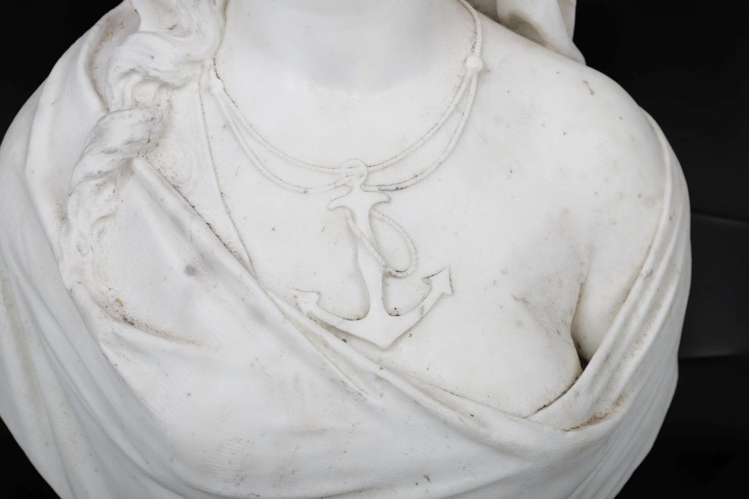 19TH-CENTURY FRENCH CARRARA MARBLE BUST - Image 3 of 4
