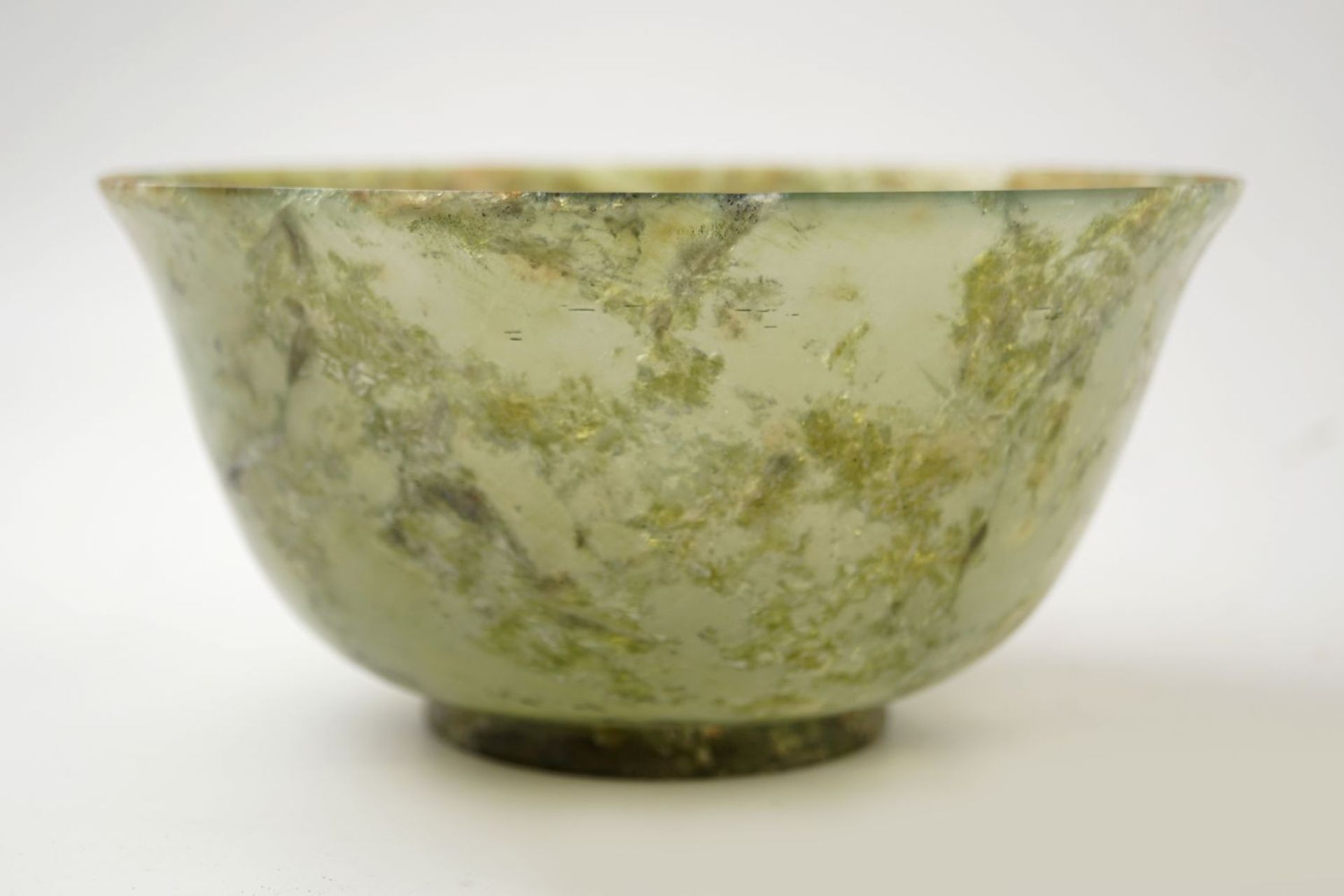 CHINESE QING SPINACH JADE BOWL - Image 2 of 4