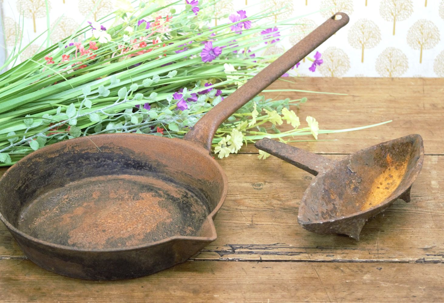 2 19TH-CENTURY IRON GRISSET PANS