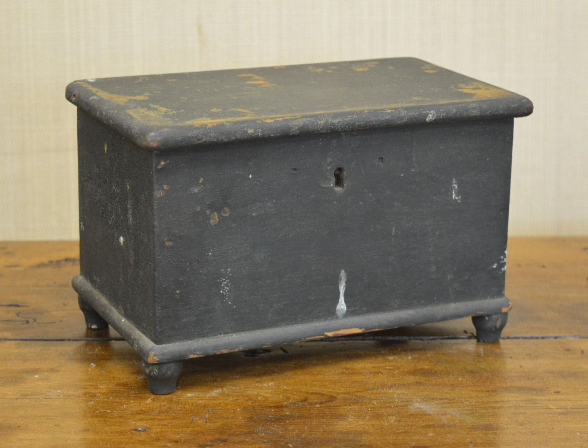 19TH-CENTURY PAINTED PINE DEED BOX