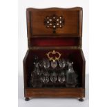 19TH-CENTURY MOTHER O'PEARL & INLAID LIQUEUR BOX