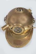 U.S. NAVY BRASS DIVING HELMET