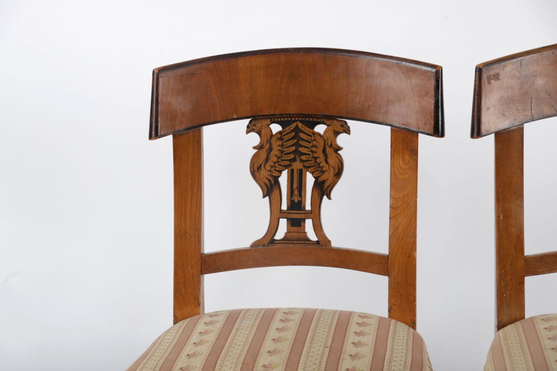 PAIR 19TH-CENTURY WALNUT BIEDERMIER CHAIRS - Image 2 of 3