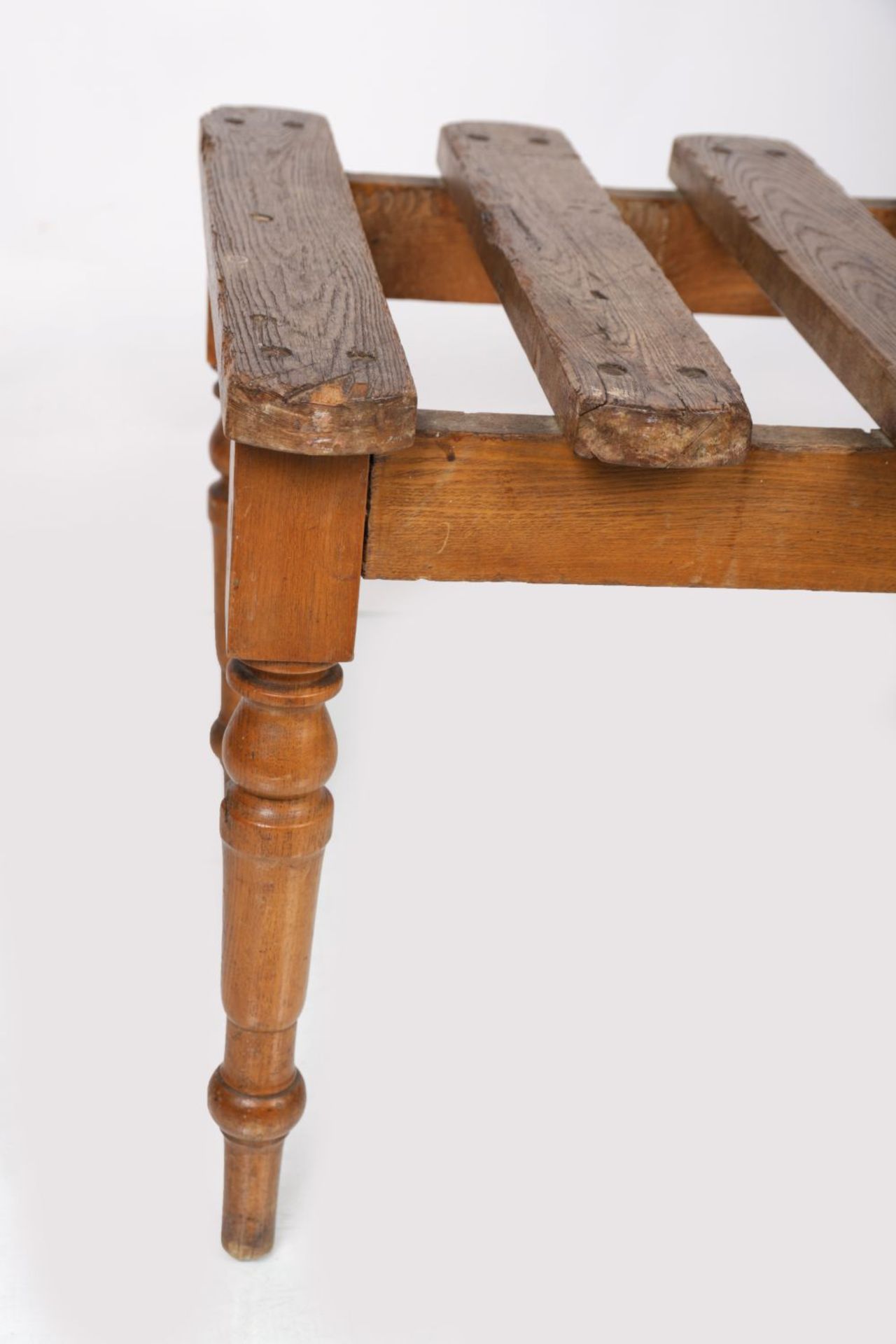 19TH-CENTURY OAK LUGGAGE STAND - Image 3 of 4