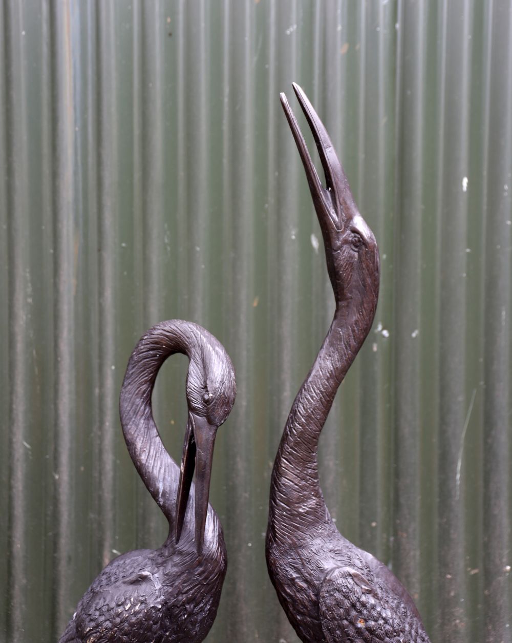 PAIR OF BRONZE GARDEN FIGURES - Image 2 of 2