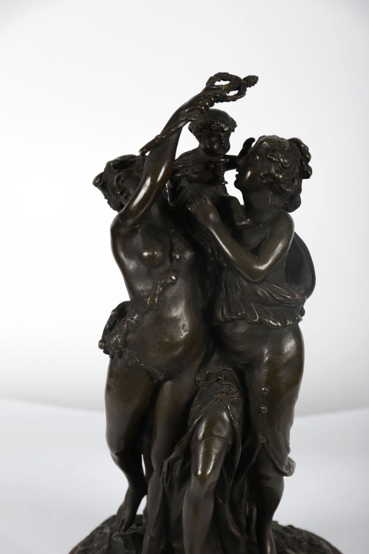 19TH-CENTURY BRONZE SCULPTURE GROUP - Image 2 of 3