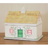 MODEL OF AN IRISH THATCHED COTTAGE WORK BOX