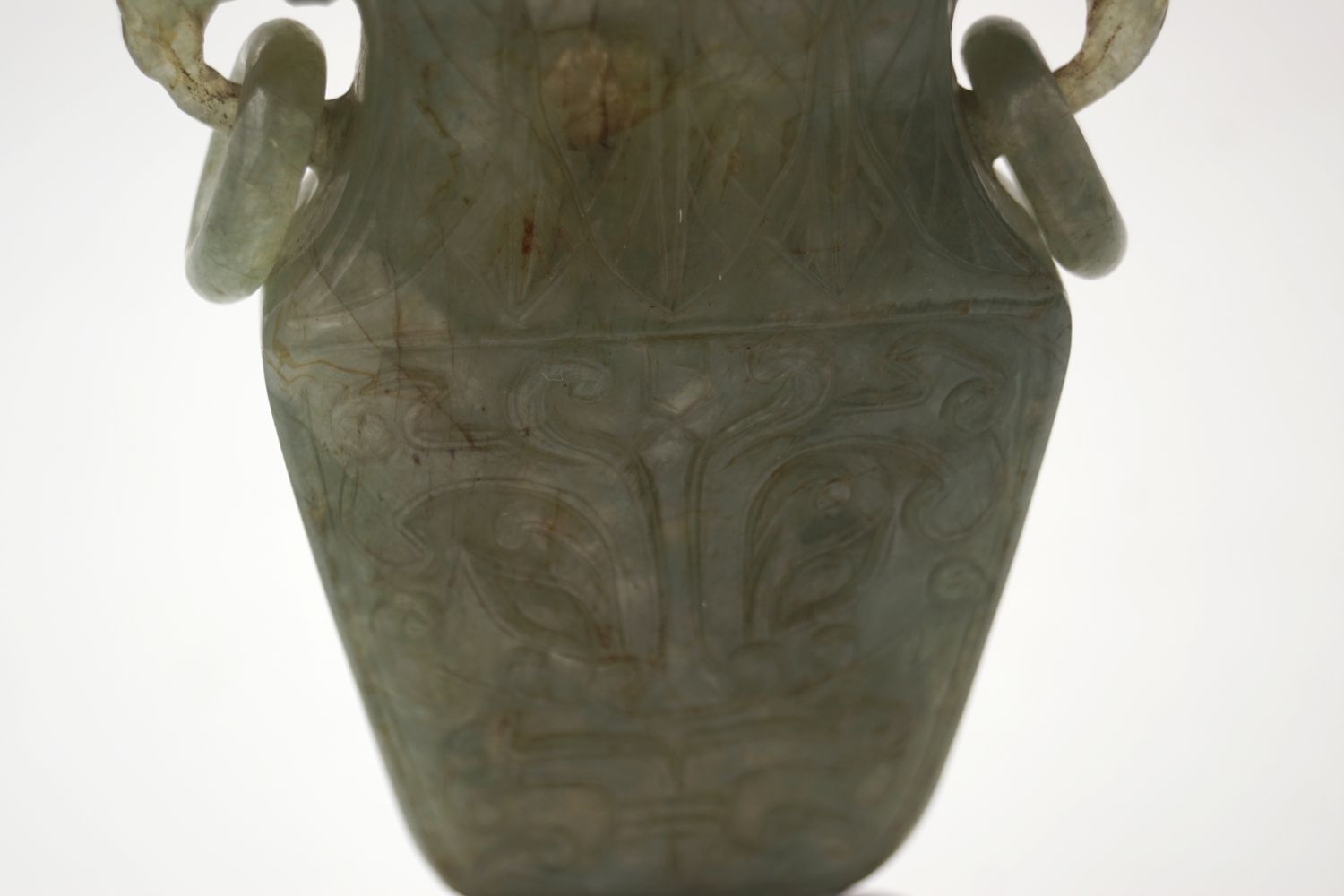CHINESE QING GREEN JADE URN AND COVER - Image 4 of 4