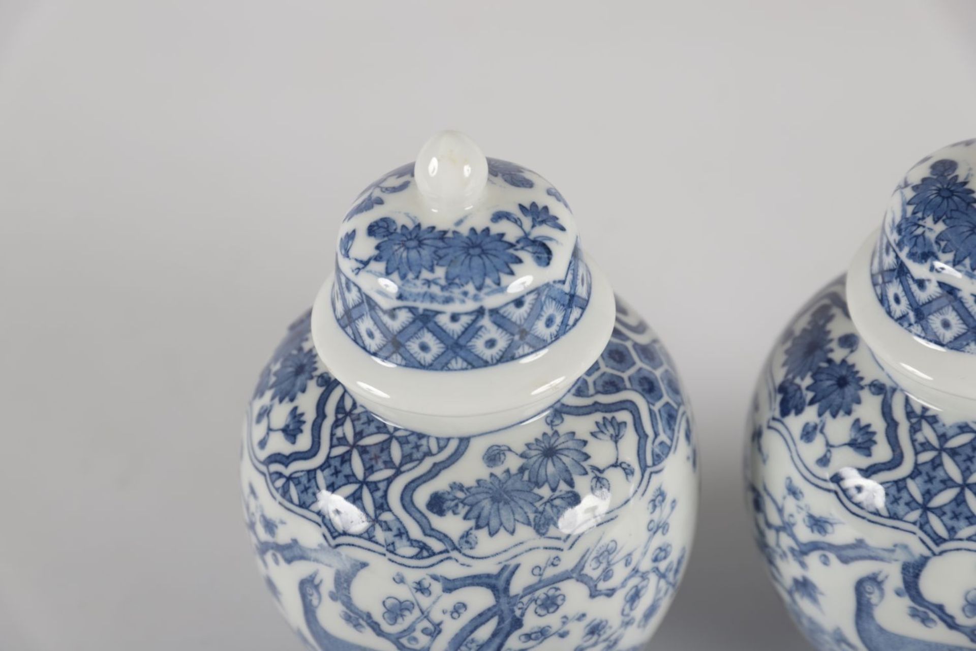 PAIR CHINESE BLUE & WHITE GINGER JARS - Image 2 of 3