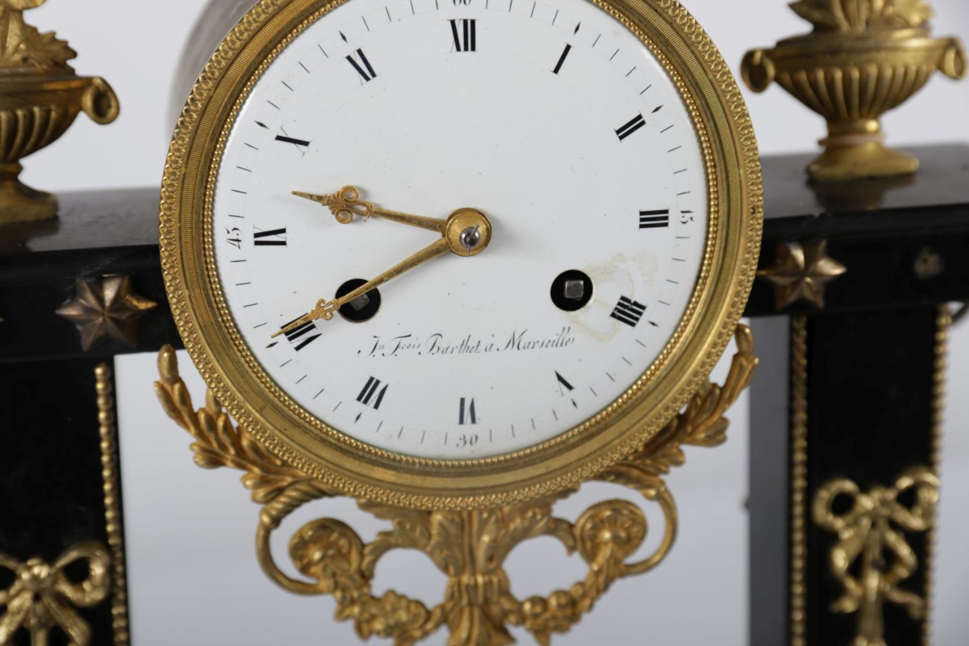 19TH-CENTURY ORMOLU & MARBLE MANTEL CLOCK - Image 4 of 4