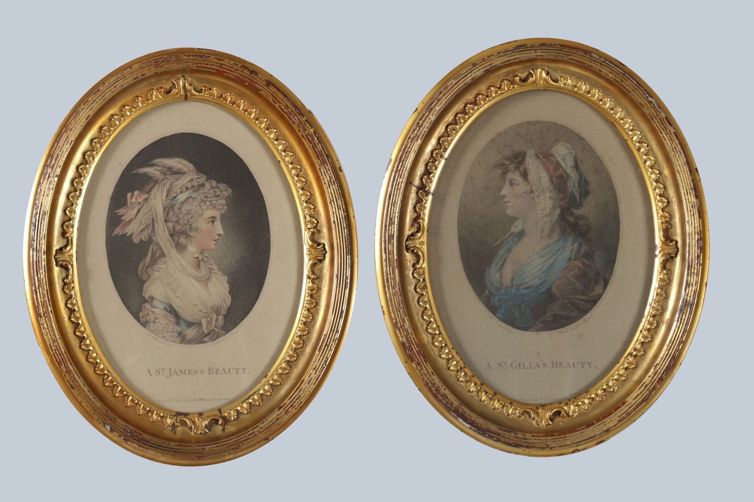 PAIR 18TH-CENTURY BARTOLOZZI ENGRAVINGS