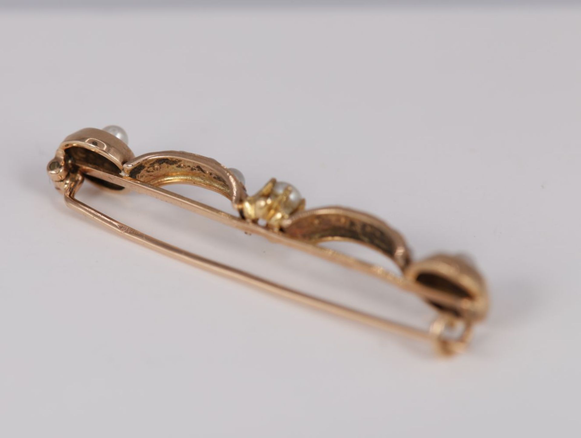 18K GOLD & PEARL BROOCH - Image 2 of 3