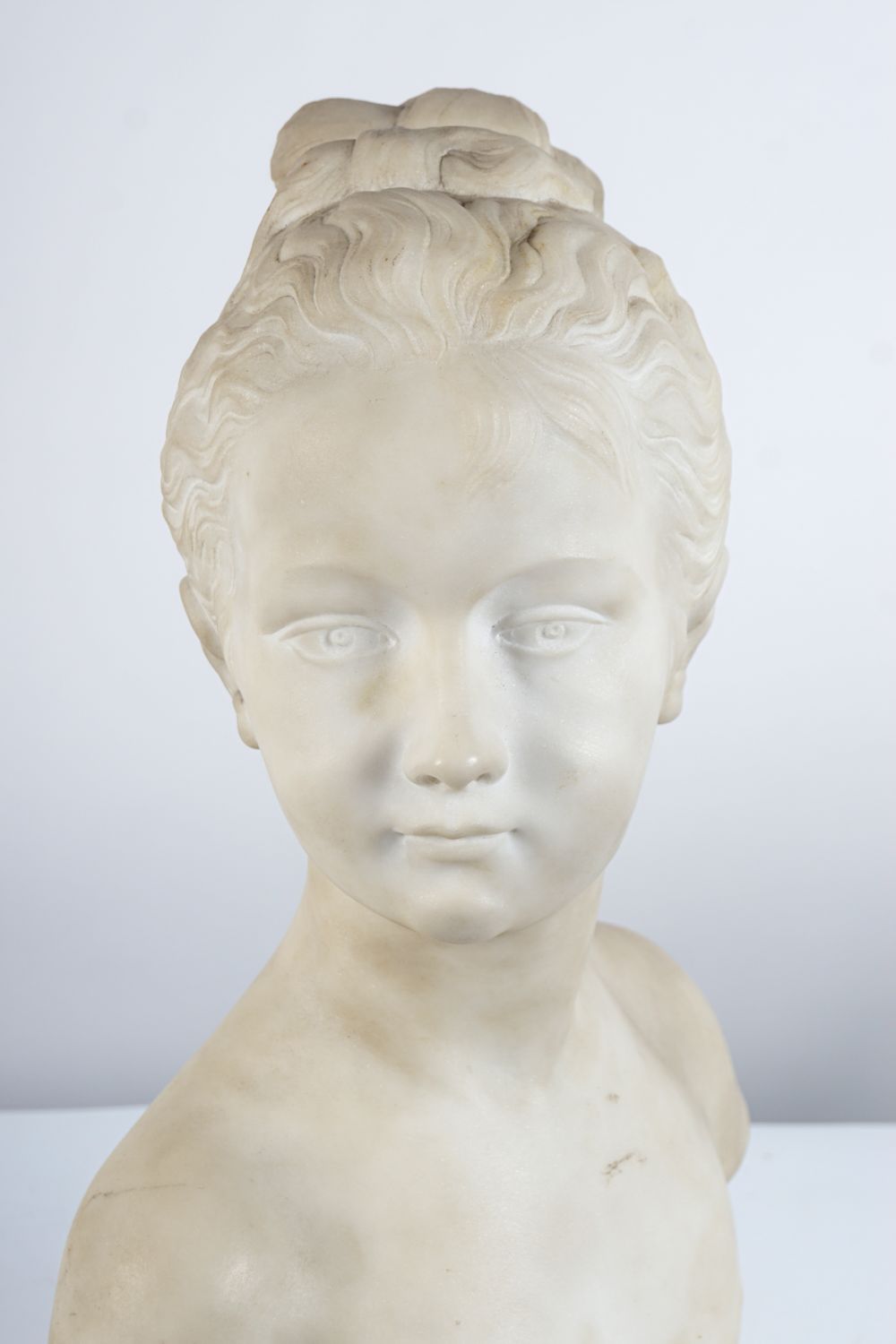 19TH-CENTURY MARBLE BUST - Image 2 of 4