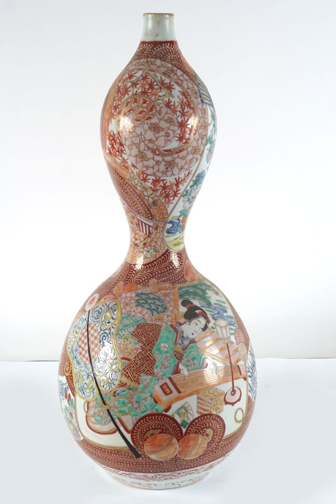 JAPANESE MEIJI GOURD FLOOR VASE