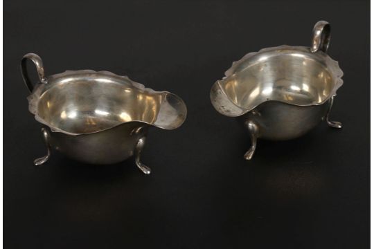 PAIR SILVER SAUCE BOATS - Image 1 of 3