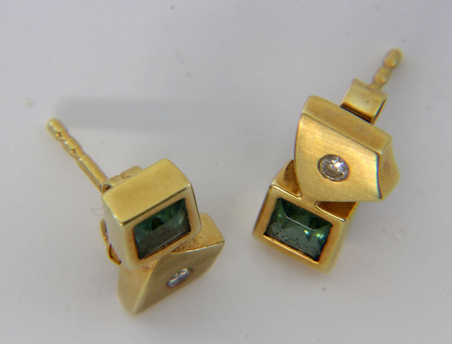 PAAR OHRSTECKER 585/000 Gelbgold mit