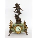 JUGENDSTIL FIGURENUHR nach Aug. Moreau