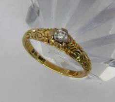 JUGENDSTIL DAMENRING 585/000 Gelbgold