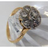 ART DECO BRILLANTRING 585/000 Gelb-