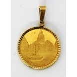 ANHÄNGER MIT GOLDMEDAILLE "HERRENBERG"