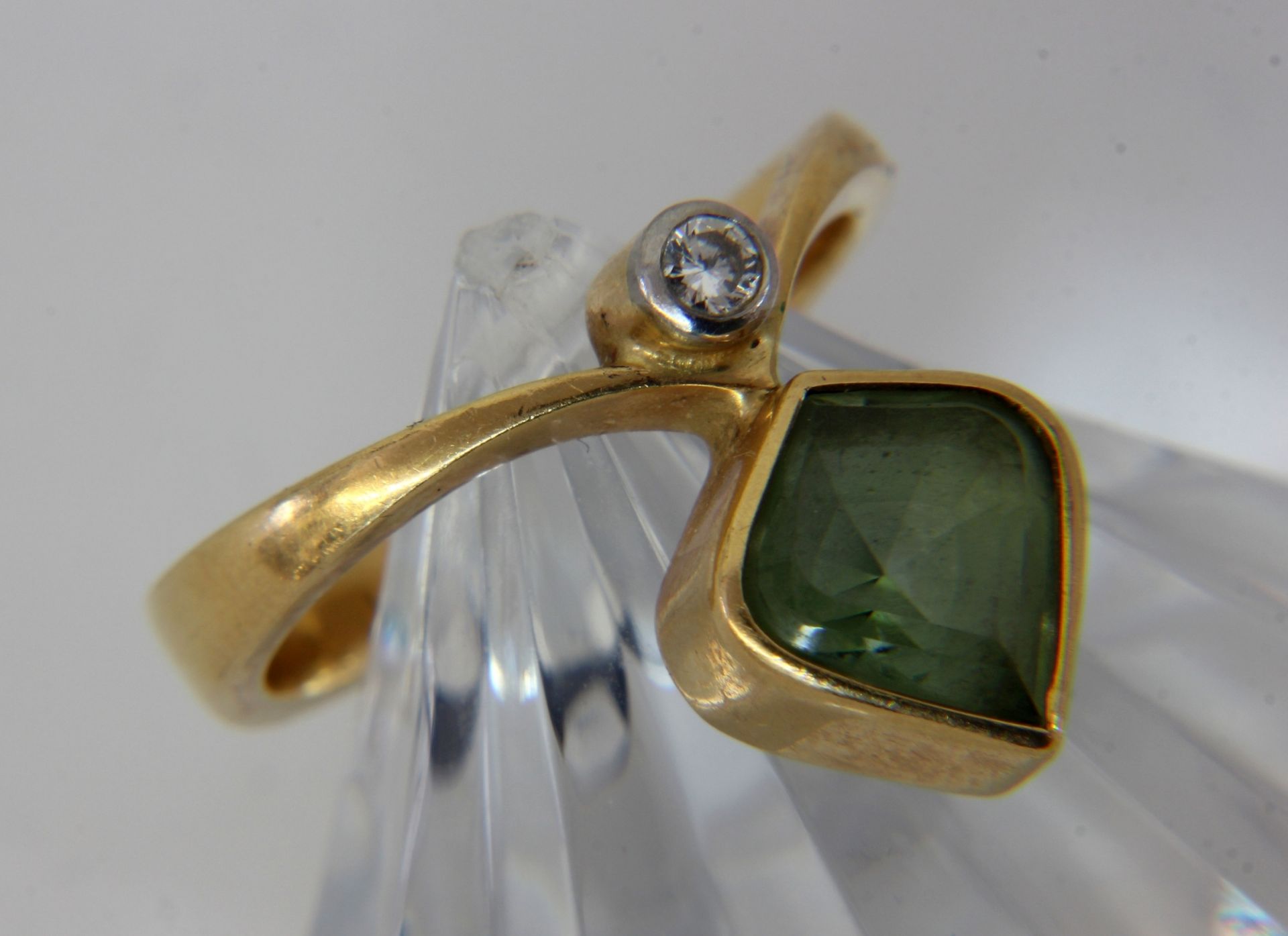 DESIGNER RING 585/000 Gelbgold mit - Bild 2 aus 2