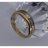 ART DECO DAMENRING. 585/000 Gelbgold