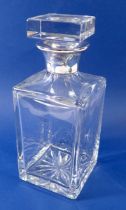 A silver mounted glass spirit decanter by Atlantis, Birmingham 2010, makers mark B&B