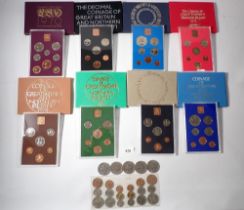 Eight coinage of Great Britain and Northern Ireland sets including 1970-1977 plus two 1953