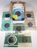 A box of 44 1960's vintage singles including Beatles, Animals, Kinks, Moody Blues, Marmalade,