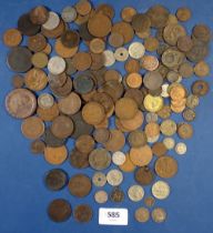 A group of 19th & 20th century British and world coins including 1858 USA three cent, 1887