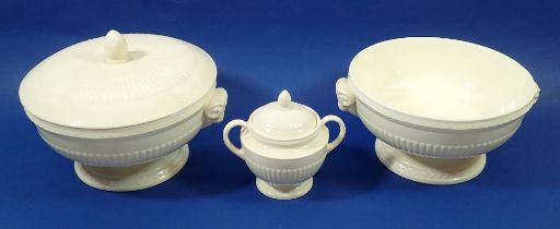 A quantity of Wedgwood creamware including six coffee cups and saucers and two tureens (one