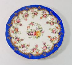 A late 19th century Davenport floral plate, 25cm