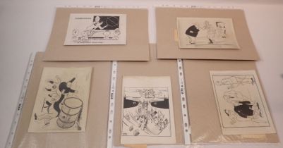 A group of WWII cartoon character cards, mainly Winston Churchill (15)