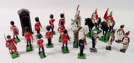 A collection of lead metal painted toy soldiers made by Britains The British Toy Soldier Company