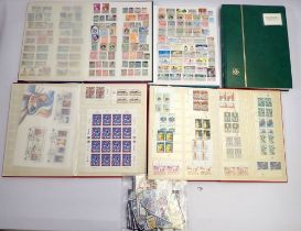 A collection of world stamps in five stockbooks and packet, QV-QEII period, mainly definitives and